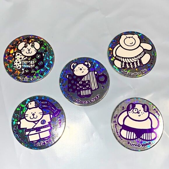 55 Vintage pogs Taj of Honolulu Sumo Koko Jelli Chan Alfleko Yokozuna Hawaii cap - Picture 2 of 10